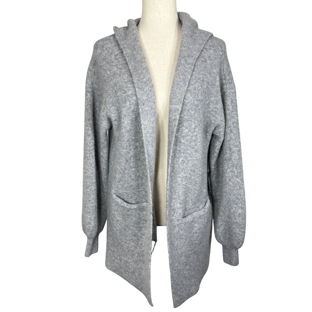BERYLL Hooded Cashmere Cardigan Gray One Size NWOT